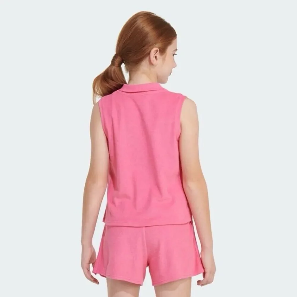 Adidas Kids French Terry Tank Top & Shorts | Size: Girls L(14), Color: Dark Pink